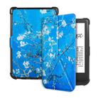 For Pocketbook B606 628 633 632 627 616 Painting Deformation TPU Leather Smart Tablet Case(Plum Blossom) - 1