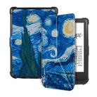 For Pocketbook B606 628 633 632 627 616 Painting Deformation TPU Leather Smart Tablet Case(Starry Night) - 1