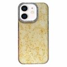 For iPhone 12 Diamond Frame Glitter PC Hybrid TPU Phone Case(Yellow) - 1