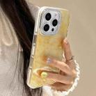 For iPhone 12 Diamond Frame Glitter PC Hybrid TPU Phone Case(Yellow) - 3