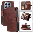 For Xiaomi 14T Tri-Fold 9-Card Wallets Leather Phone Case(Brown) - 1