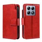 For Xiaomi 14T Pro Tri-Fold 9-Card Wallets Leather Phone Case(Red) - 2