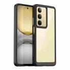For Realme C75 Colorful Series Acrylic Hybrid TPU Phone Case(Black) - 1