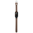 For Xiaomi Smart Band 9 PC Case Integrated Microfiber Leather Watch Band(Black+Coffee) - 3