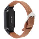 For Xiaomi Smart Band 9 PC Case Integrated Microfiber Leather Watch Band(Black+Brown) - 2