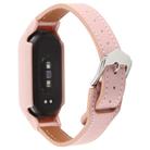 For Xiaomi Smart Band 9 PC Case Integrated Microfiber Leather Watch Band(Pink) - 2