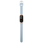 For Xiaomi Smart Band 9 PC Case Integrated Microfiber Leather Watch Band(Beige+Blue) - 3