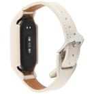 For Xiaomi Smart Band 9 PC Case Integrated Microfiber Leather Watch Band(Beige+Beige White) - 2