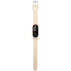 For Xiaomi Smart Band 9 PC Case Integrated Microfiber Leather Watch Band(Beige+Retro White) - 3
