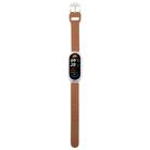 For Xiaomi Smart Band 9 PC Case Integrated Microfiber Leather Watch Band(Transparent+Brown) - 3