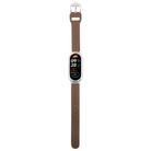 For Xiaomi Smart Band 9 PC Case Integrated Microfiber Leather Watch Band(Transparent+Coffee) - 3