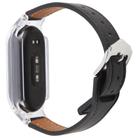 For Xiaomi Smart Band 9 PC Case Integrated Microfiber Leather Watch Band(Transparent+Black) - 2