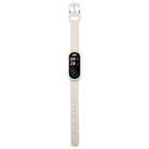 For Xiaomi Smart Band 9 PC Case Integrated Microfiber Leather Watch Band(Transparent+Beige White) - 3