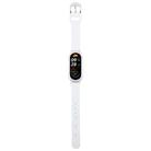 For Xiaomi Smart Band 9 PC Case Integrated Microfiber Leather Watch Band(Transparent+White) - 3