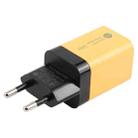 KO-72 38W QC3.0 USB and USB-C / Type-C PD Quick Charger, EU Plug(Yellow) - 3
