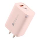 AR-PD12 65W QC3.0 USB and USB-C / Type-C PD Quick Charger, US Plug(Pink) - 1