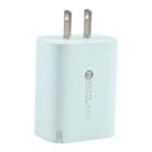 AR-PD12 65W QC3.0 USB and USB-C / Type-C PD Quick Charger, US Plug(Green) - 2