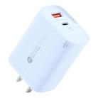 AR-PD12 65W QC3.0 USB and USB-C / Type-C PD Quick Charger, US Plug(Blue) - 1