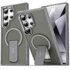 For Samsung Galaxy S25 Ultra 5G Acrylic Hybrid TPU MagSafe Holder Phone Case(Titanium Grey) - 1
