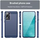 For Samsung Galaxy F56 5G Carbon Fiber Brushed Texture TPU Phone Case(Blue) - 2