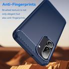 For Samsung Galaxy F56 5G Carbon Fiber Brushed Texture TPU Phone Case(Blue) - 3