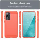 For Samsung Galaxy F56 5G Carbon Fiber Brushed Texture TPU Phone Case(Red) - 2