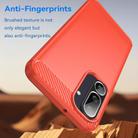 For Samsung Galaxy F56 5G Carbon Fiber Brushed Texture TPU Phone Case(Red) - 3