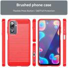 For Samsung Galaxy F36 5G Carbon Fiber Brushed Texture TPU Phone Case(Red) - 2