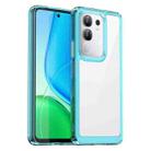 For vivo iQOO Z10x 5G Colorful Series Acrylic Hybrid TPU Phone Case(Transparent Blue) - 1