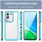 For vivo iQOO Z10x 5G Colorful Series Acrylic Hybrid TPU Phone Case(Transparent Blue) - 2