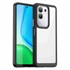 For vivo T4x 5G Colorful Series Acrylic Hybrid TPU Phone Case(Black) - 1