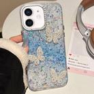For iPhone 11 Butterflies Starry Sky Gradient IMD Phone Case(Blue) - 1