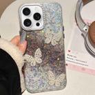 For iPhone 12 Pro Max Butterflies Starry Sky Gradient IMD Phone Case(Black) - 1