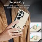 For Samsung Galaxy S25 Ultra 5G Elastic Card Bag Ring Holder Phone Case(White) - 2