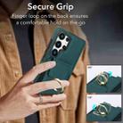 For Samsung Galaxy S25 Ultra 5G Elastic Card Bag Ring Holder Phone Case(Dark Green) - 2
