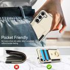 For Samsung Galaxy S25+ 5G Elastic Card Bag Ring Holder Phone Case(White) - 3
