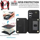 For Samsung Galaxy A55 5G YM006 Skin Feel Zipper Card Bag Phone Case with Dual Lanyard(Black) - 2