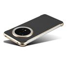 For Huawei Mate 60 Pro Denior A20 Genuine Leather Litchi Texture MagSafe Frameless Phone Case(Black) - 3