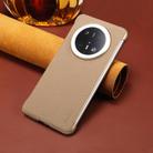 For Huawei Mate 70 Pro Denior A20 Genuine Leather Litchi Texture MagSafe Frameless Phone Case(Khaki) - 2
