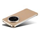 For Huawei Mate 70 Pro Denior A20 Genuine Leather Litchi Texture MagSafe Frameless Phone Case(Khaki) - 3
