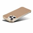 For iPhone 15 Plus / 14 Plus Denior A20 Genuine Leather Litchi Texture MagSafe Frameless Phone Case(Khaki) - 3