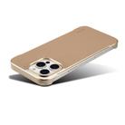 For iPhone 15 Pro Max Denior A20 Genuine Leather Litchi Texture MagSafe Frameless Phone Case(Khaki) - 3