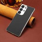 For Samsung Galaxy S25+ 5G Denior A20 Genuine Leather Litchi Texture MagSafe Frameless Phone Case(Black) - 2