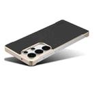 For Samsung Galaxy S25+ 5G Denior A20 Genuine Leather Litchi Texture MagSafe Frameless Phone Case(Black) - 3