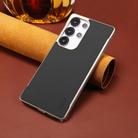 For Samsung Galaxy S25 Ultra 5G Denior A20 Genuine Leather Litchi Texture MagSafe Frameless Phone Case(Black) - 2