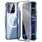 For iPhone 16 Pro Max 360 Full Body Magnetic Frosted MagSafe Phone Case(Sierra Blue) - 1