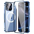 For iPhone 16 Pro 360 Full Body Magnetic Frosted MagSafe Phone Case(Sierra Blue) - 1