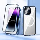 For iPhone 16 Pro 360 Full Body Magnetic Frosted MagSafe Phone Case(Sierra Blue) - 2