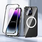 For iPhone 16 360 Full Body Magnetic Frosted MagSafe Phone Case(Black) - 2