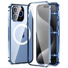 For iPhone 15 Pro Max 360 Full Body Magnetic Frosted MagSafe Phone Case(Sierra Blue) - 1